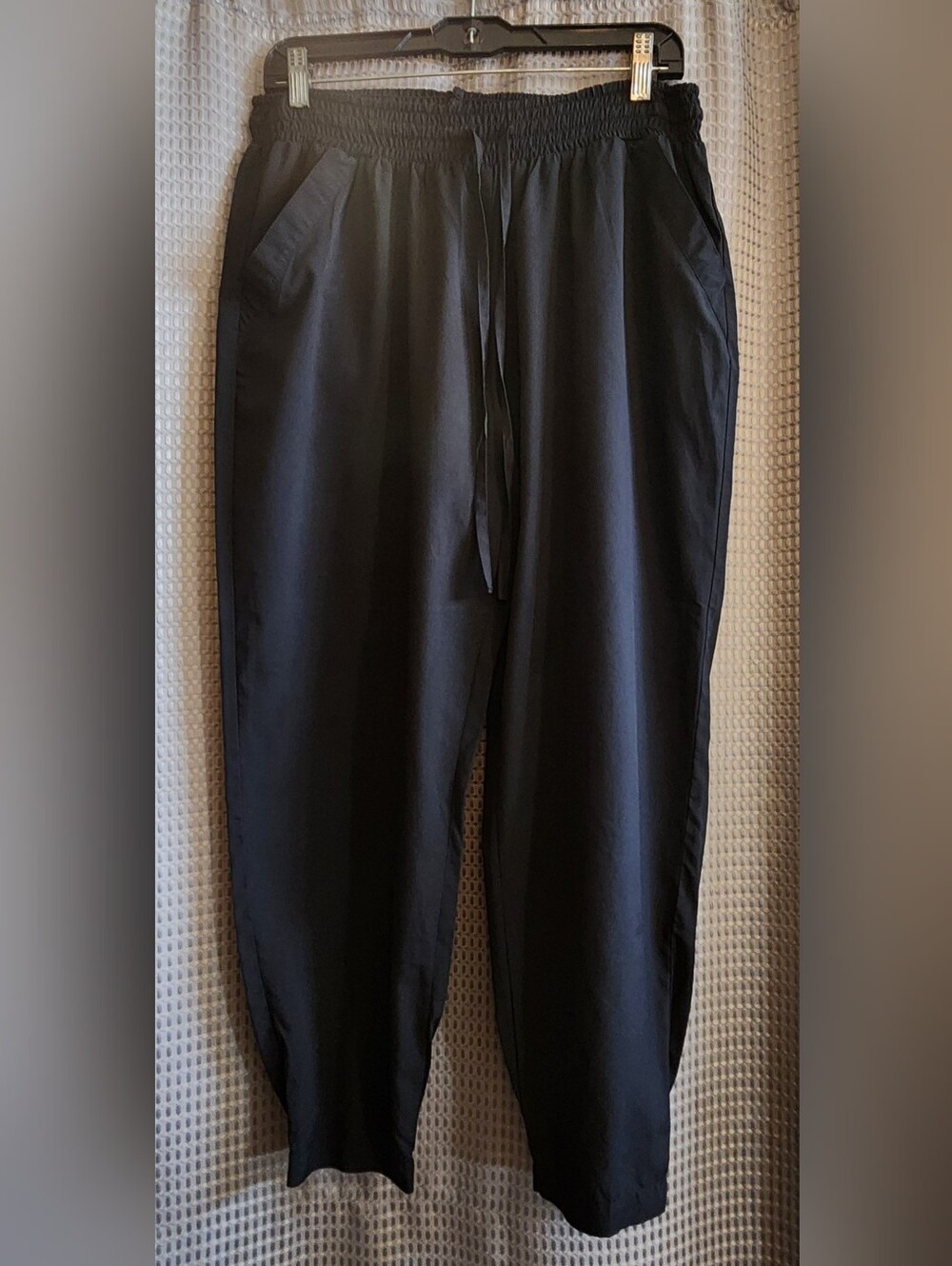 Mudd Womens Black Jogger Pants Elastic Waist Drawstring Pockets Size Large
